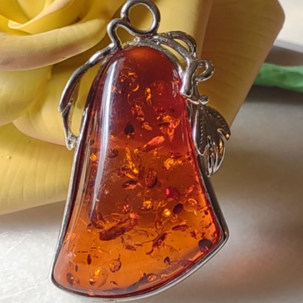 Sterling Amber pendant
